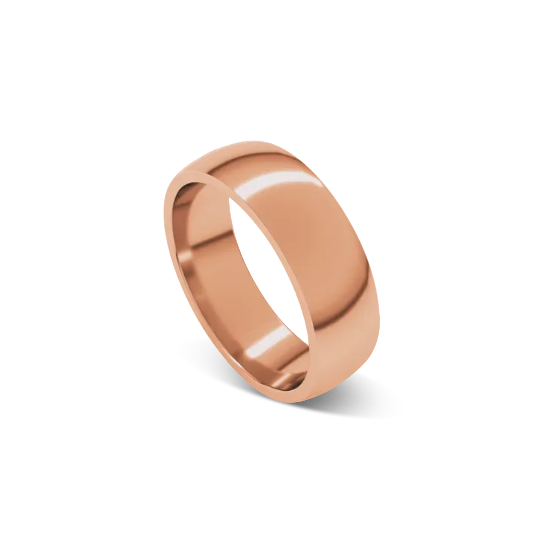 MEN's BAND - 14KT ROSE GOLD 6MM