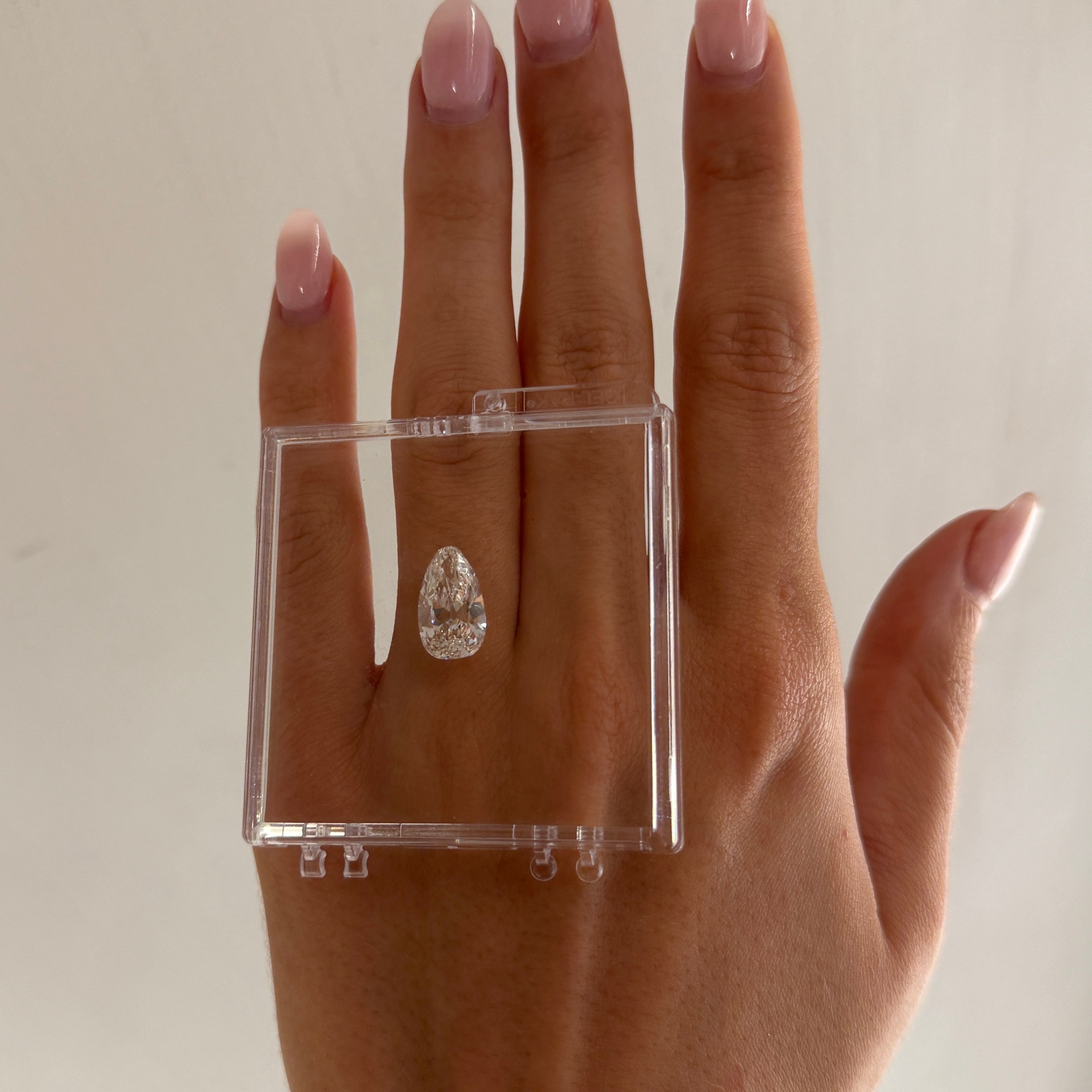 3.71 CRT J SI1 ANTIQUE PEAR CUT DIAMOND