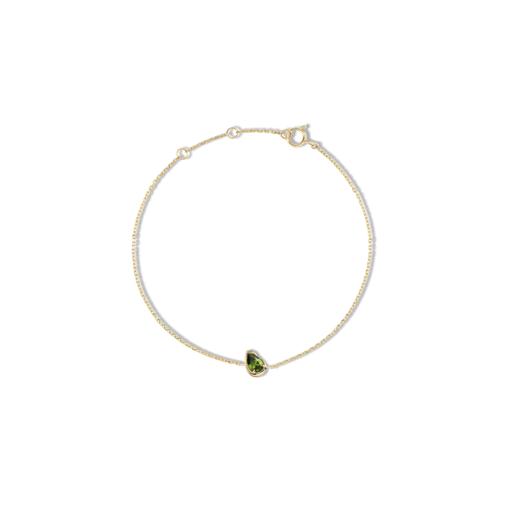 BB THELMA GREEN TOURMALINE CHAIN BRACELET