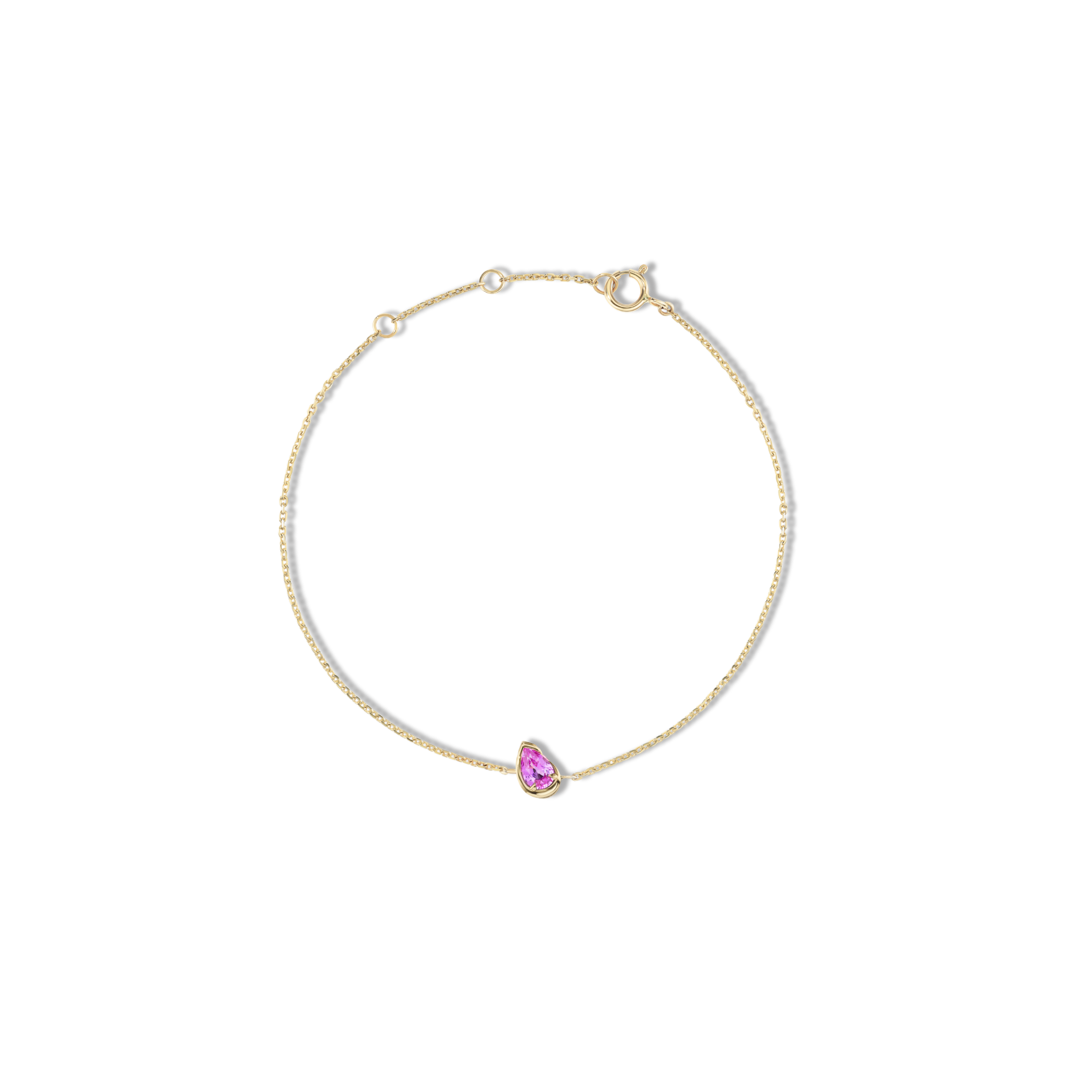 BB THELMA PINK SAPPHIRE CHAIN BRACELET