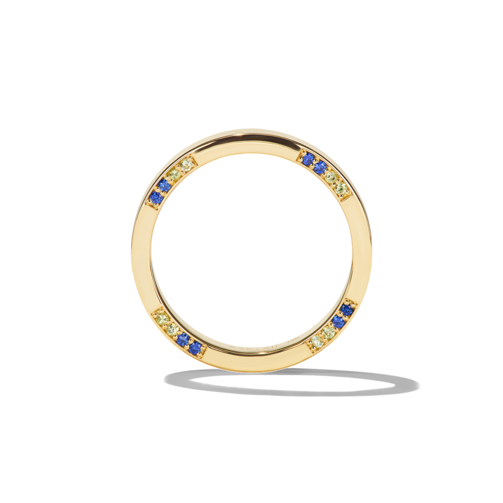 BESPOKE SAPPHIRE + PERIDOT THEO BAND