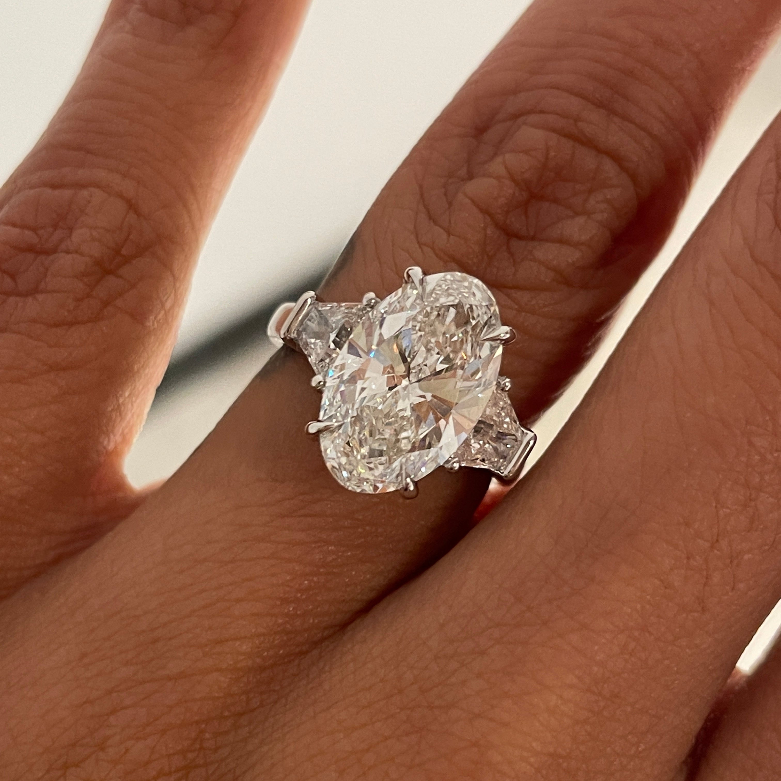 BESPOKE OVAL THREE STONE RING
