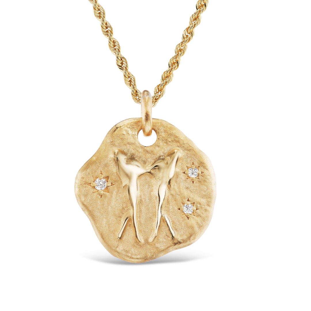LARGE ZODIAC MEDALLION 18KT YELLOW GOLD