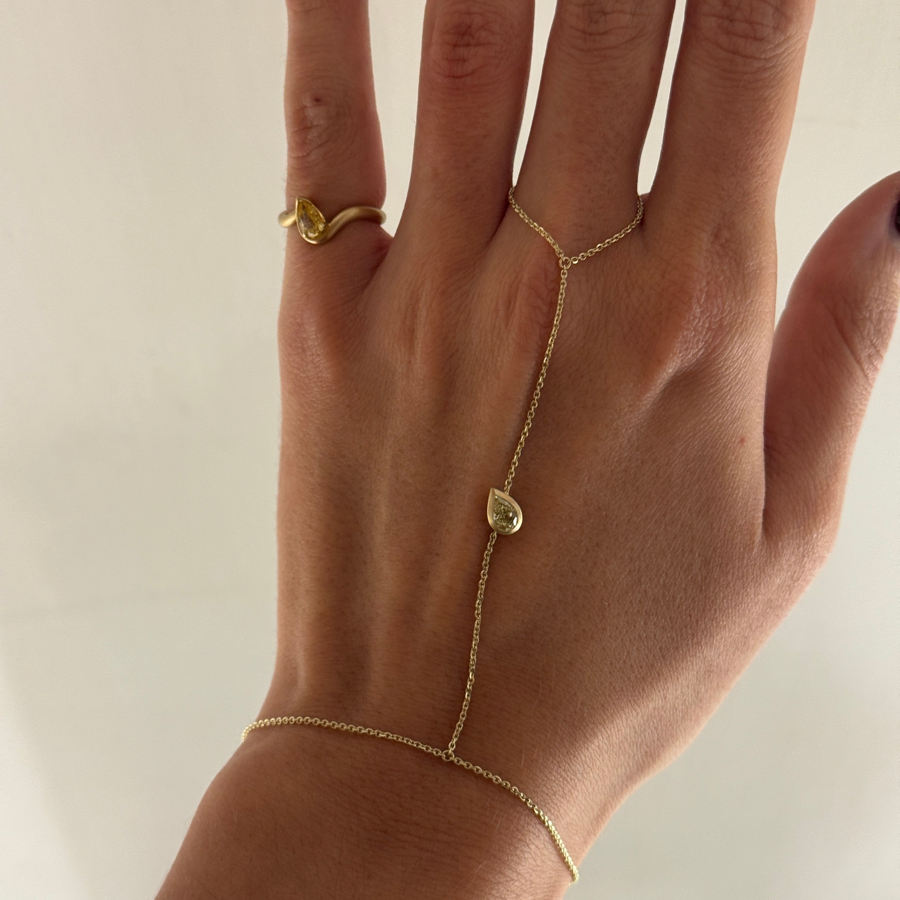 JAX YELLOW DIAMOND HAND CHAIN