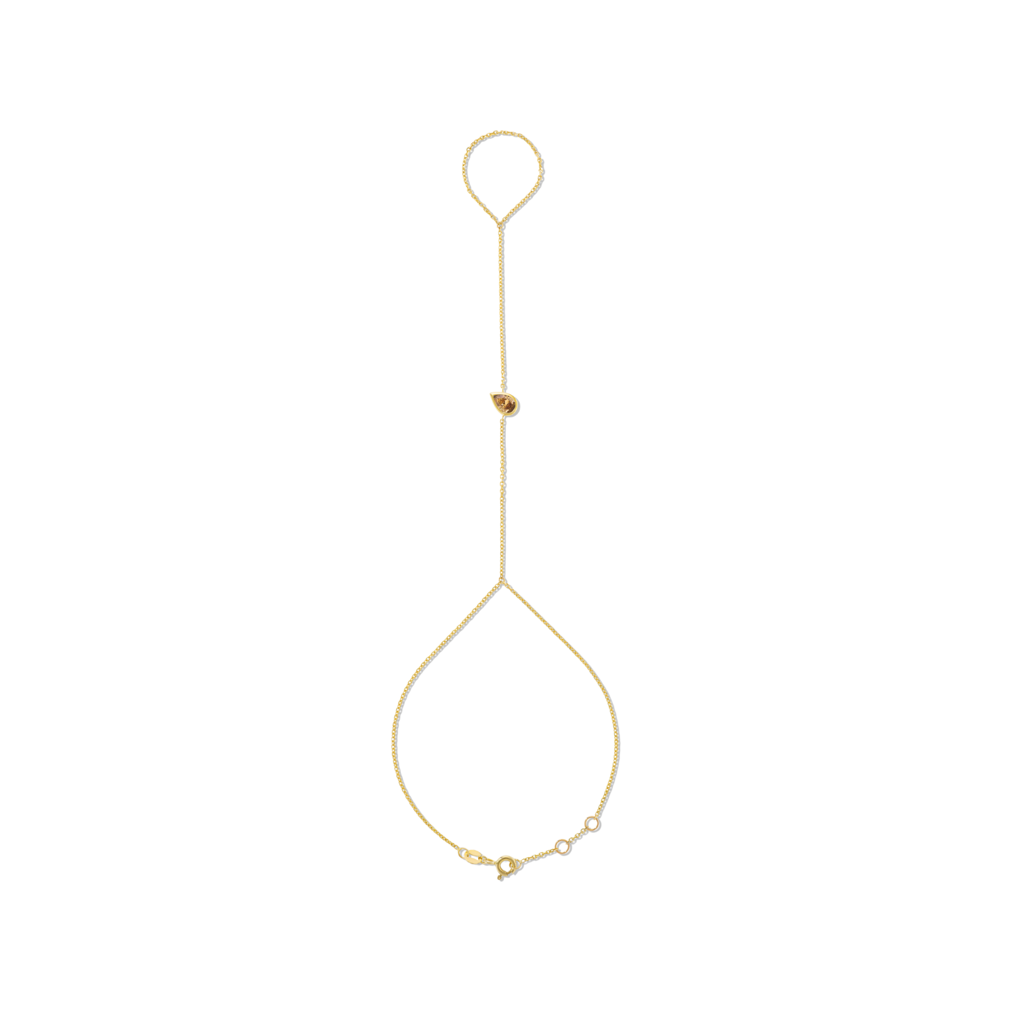 JAX BROWN DIAMOND HAND CHAIN