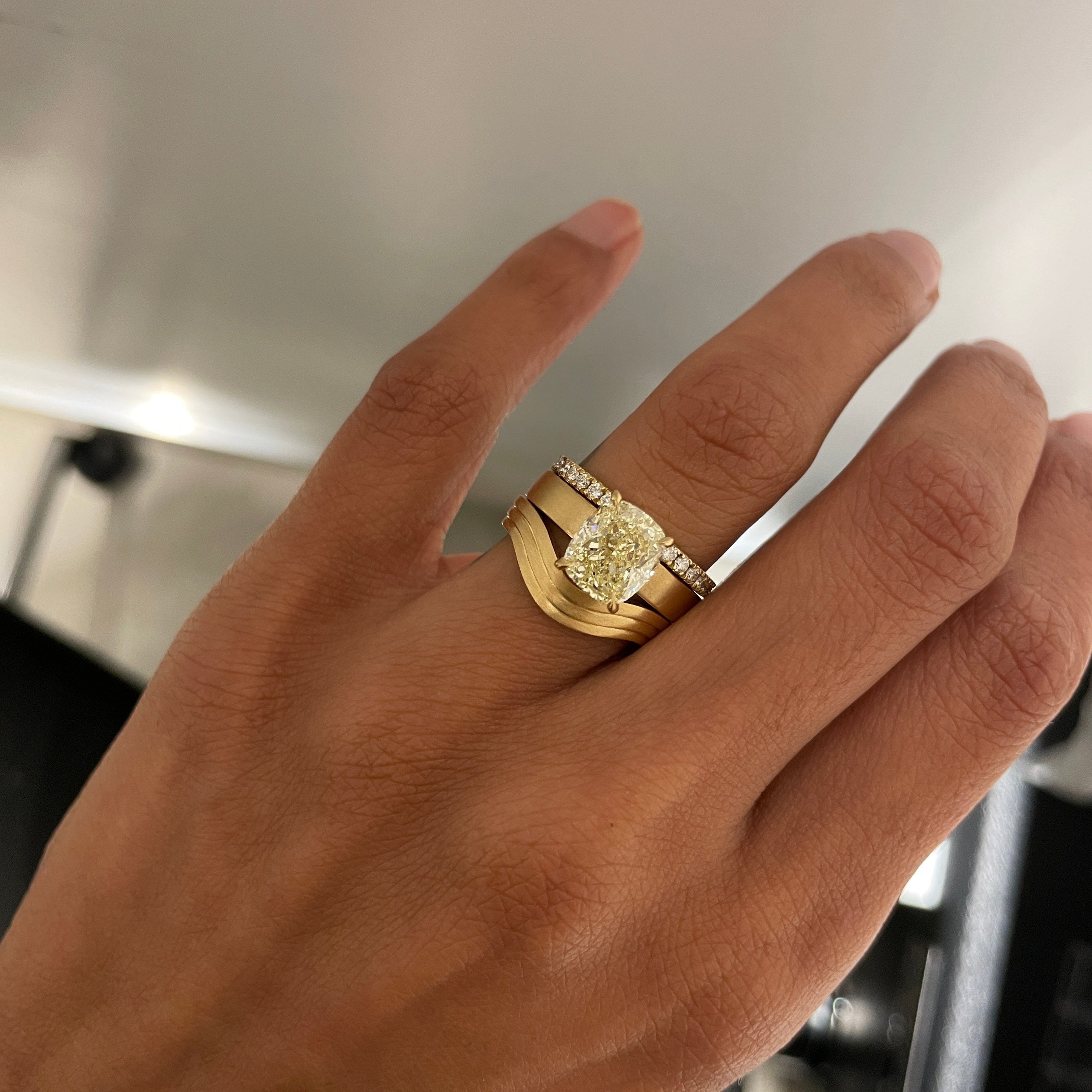 Kyma Band in Selene Bridal Stack