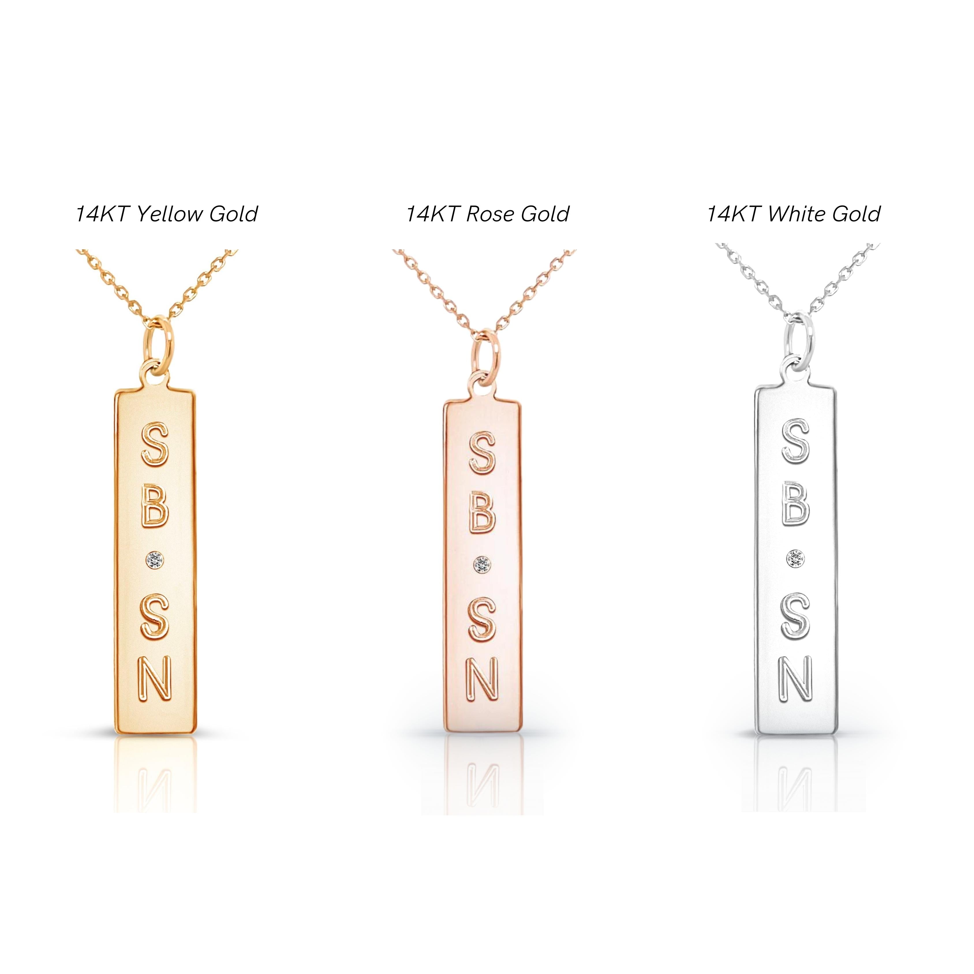 IMANI 14KT GOLD BAR CHARM