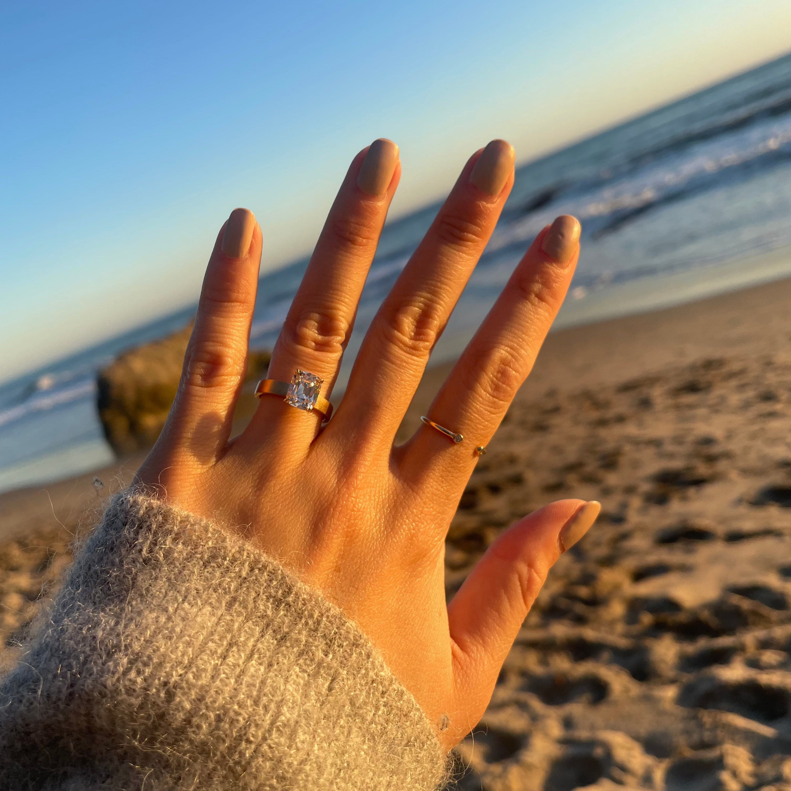 Modified SELENE with a Brown Diamond, on client's finger