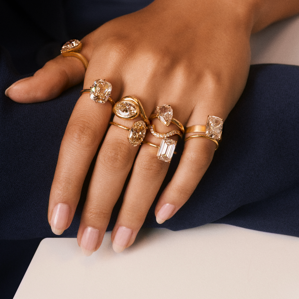 NUDE DIAMONDS™ Collection Engagement Rings, on Model