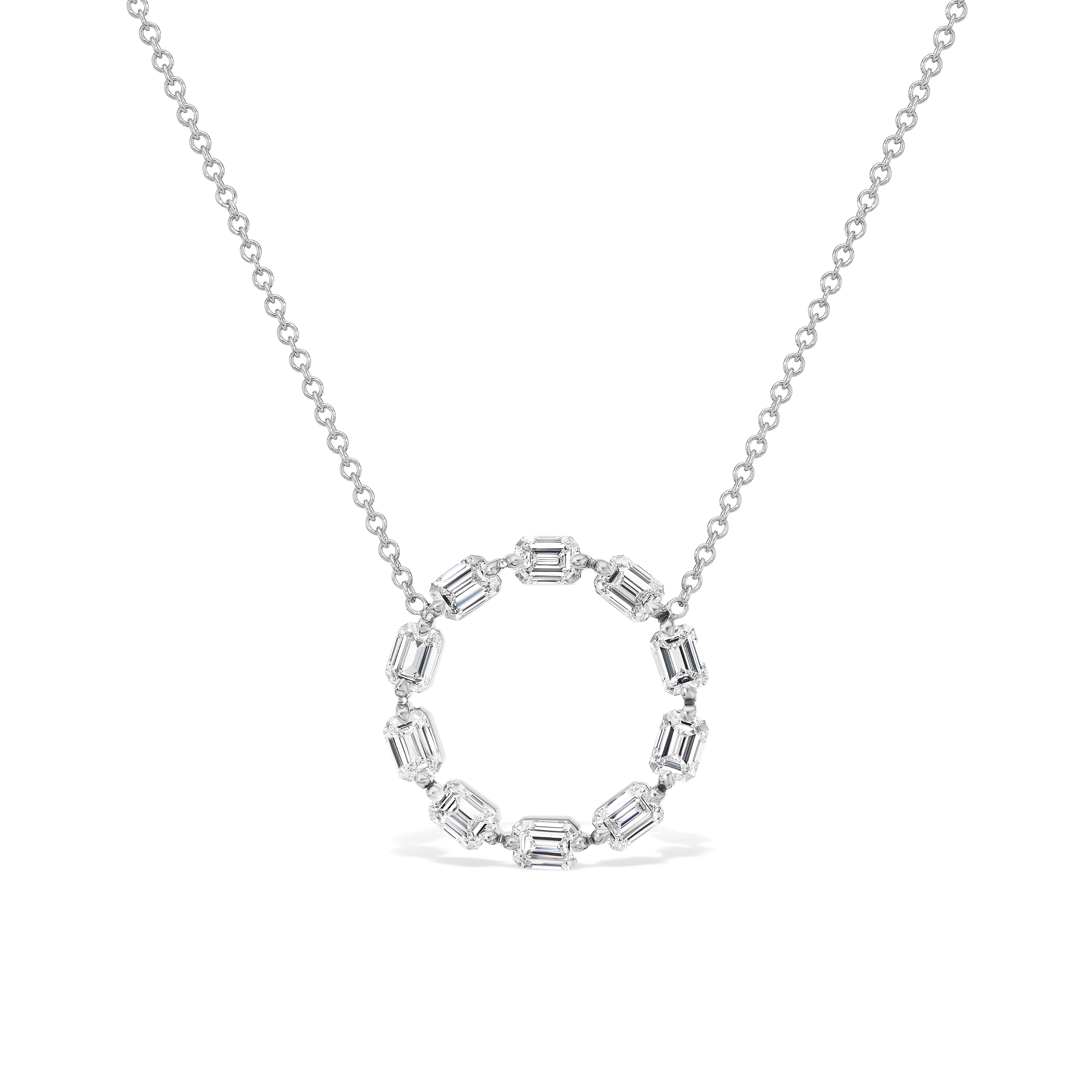 BESPOKE NECKLACE WITH BAGUETTE CUT DIAMONDS