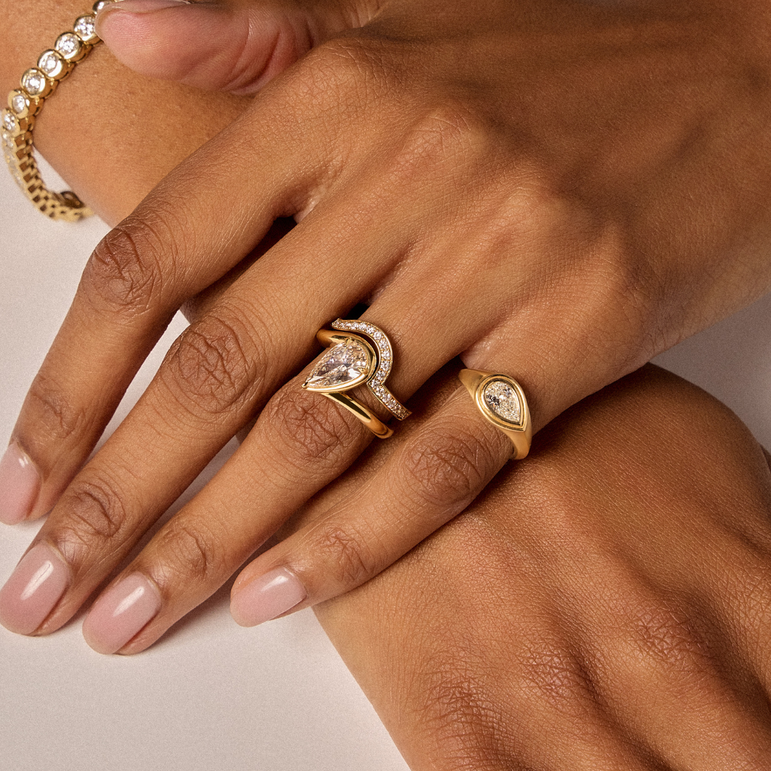 PHOENIX WHITE DIAMOND PINKY RING