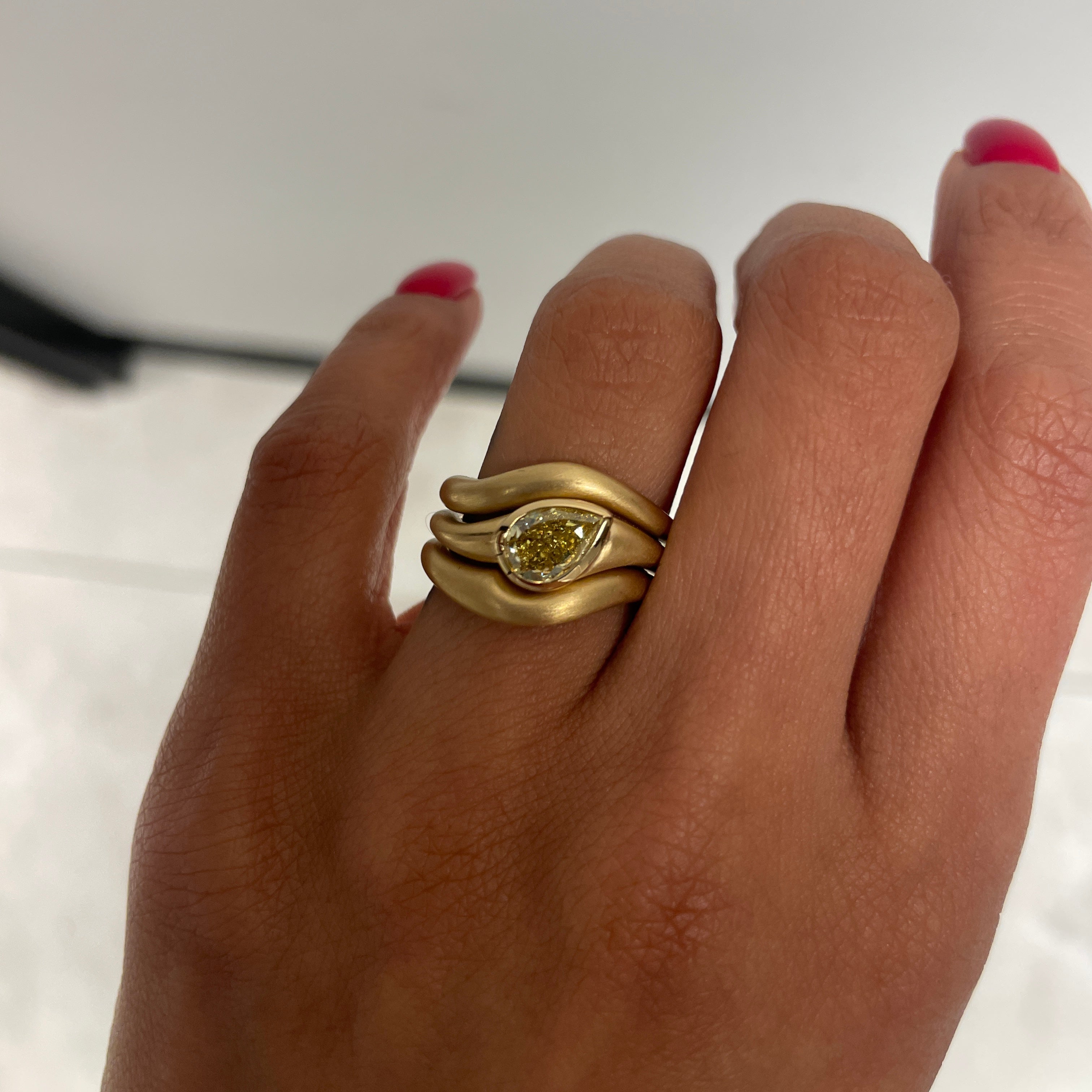 Scout Bridal Engagement Stack on Hand