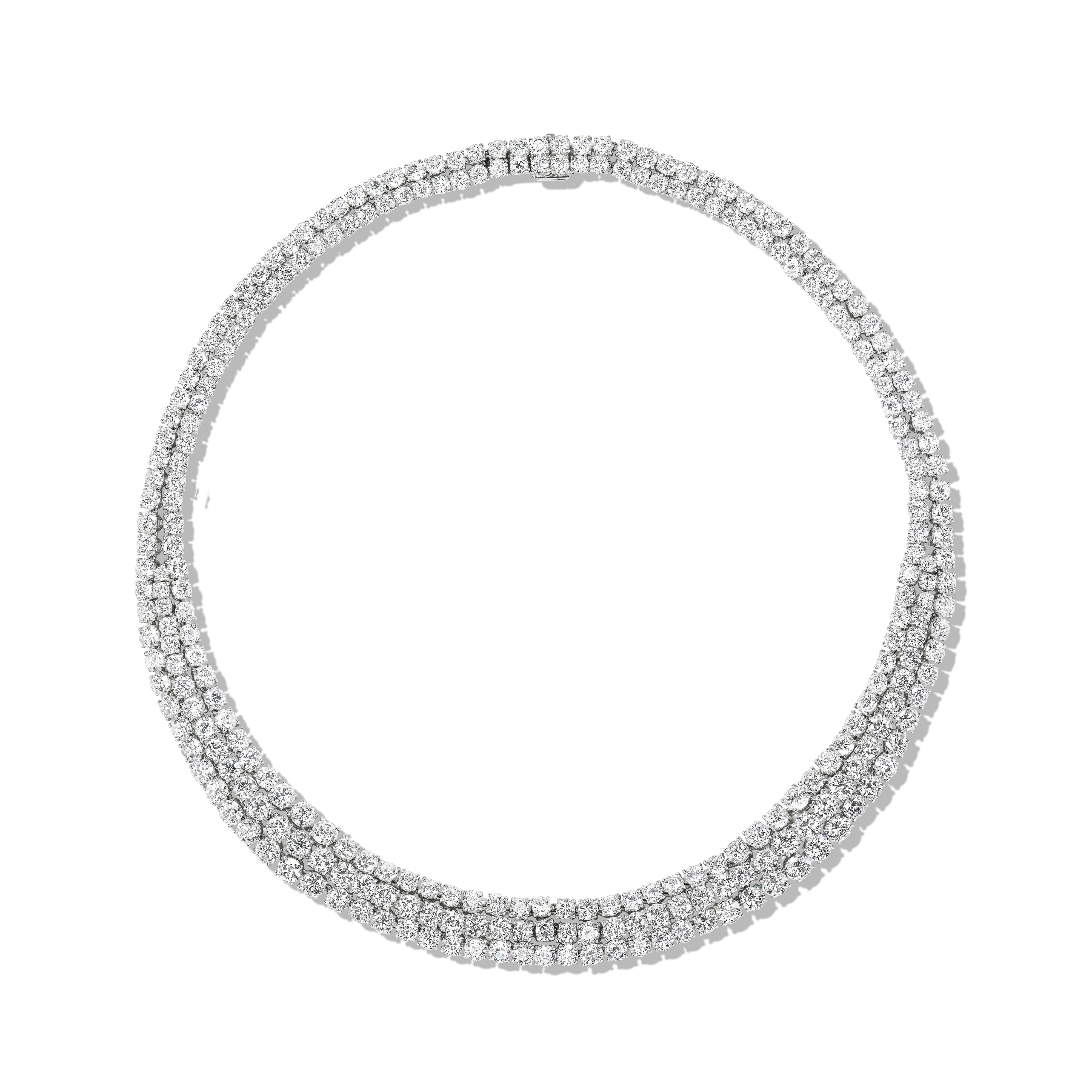 BESPOKE TRIPLE LAYERED TENNIS NECKLACE