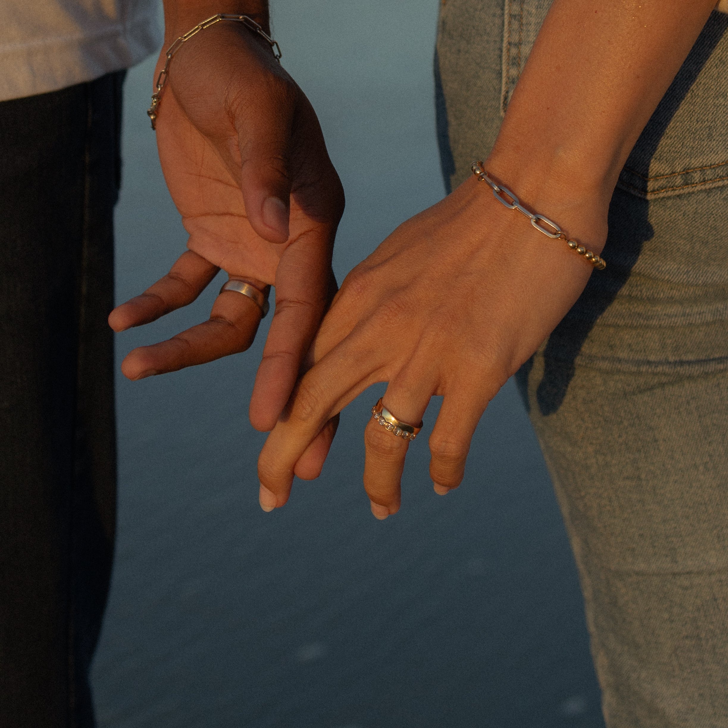 DIAMOND TWIN FLAME BAND