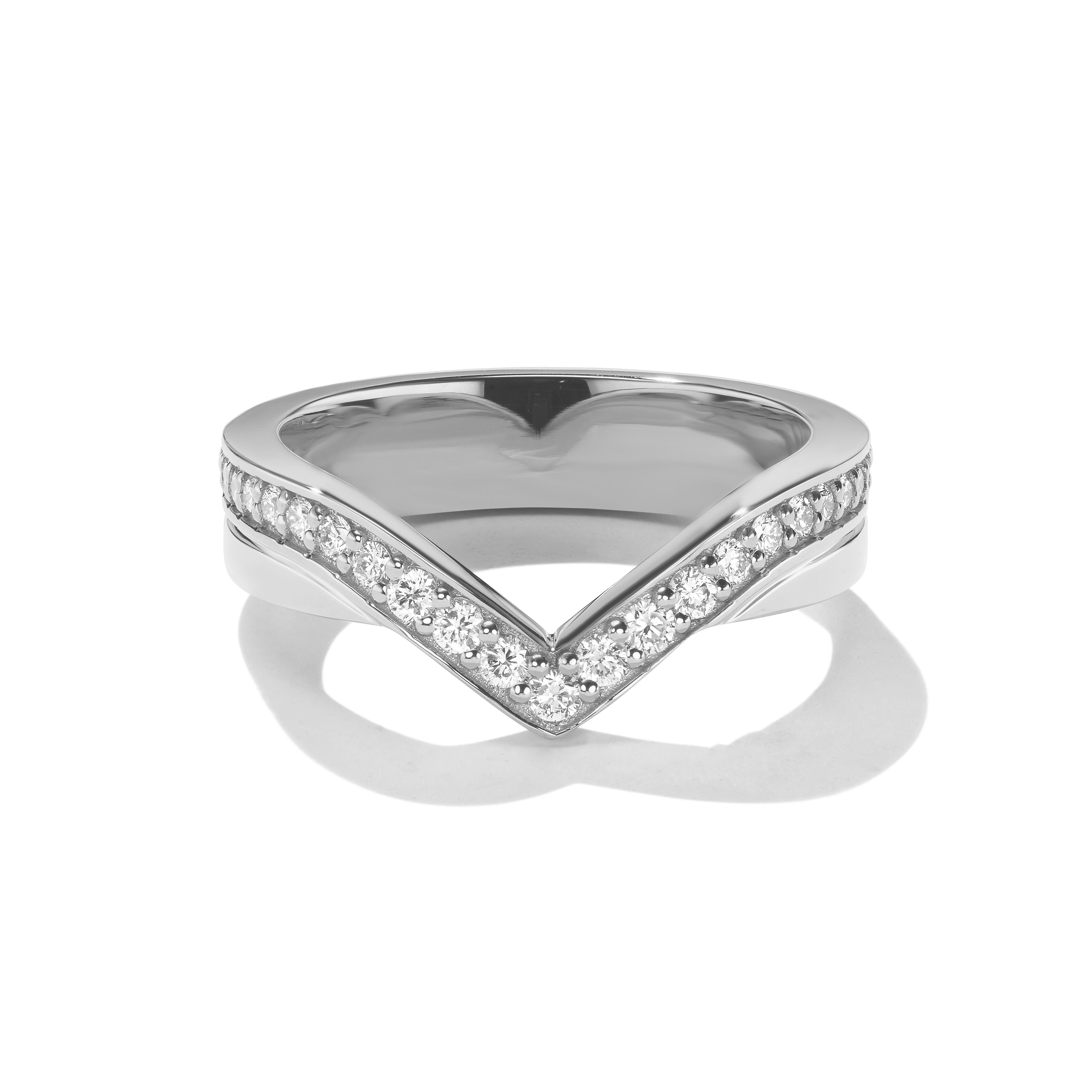 TERRI CHEVRON CIGAR BAND, Platinum