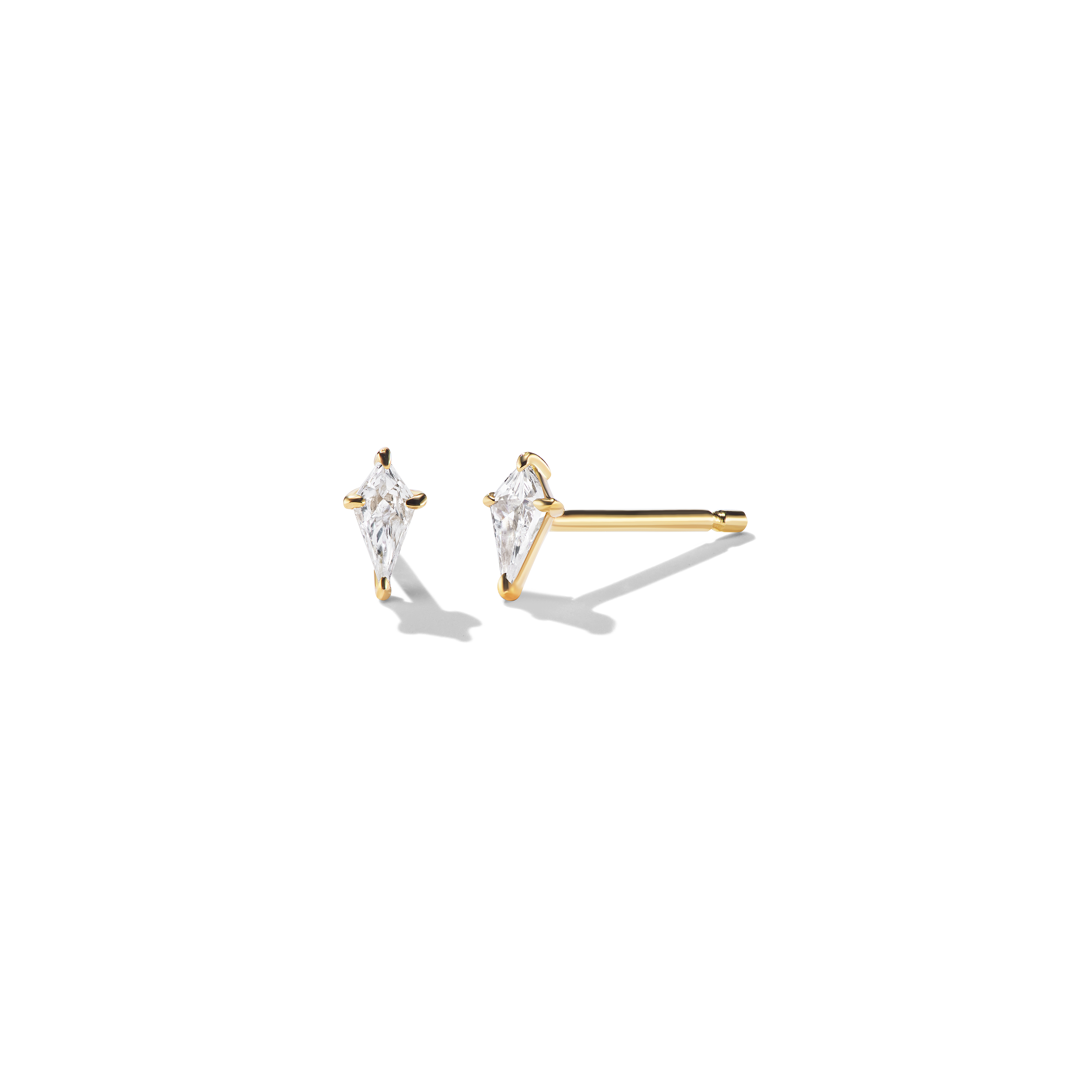 KALYN 14KT YG KITE DIAMOND STUDS