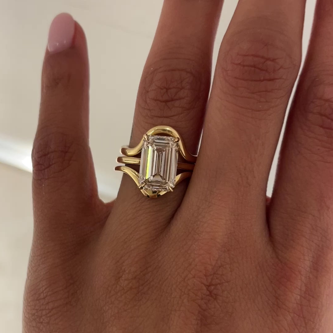 NUDE DIAMONDS™ - SOLANA 4.50 bridal stack on hand