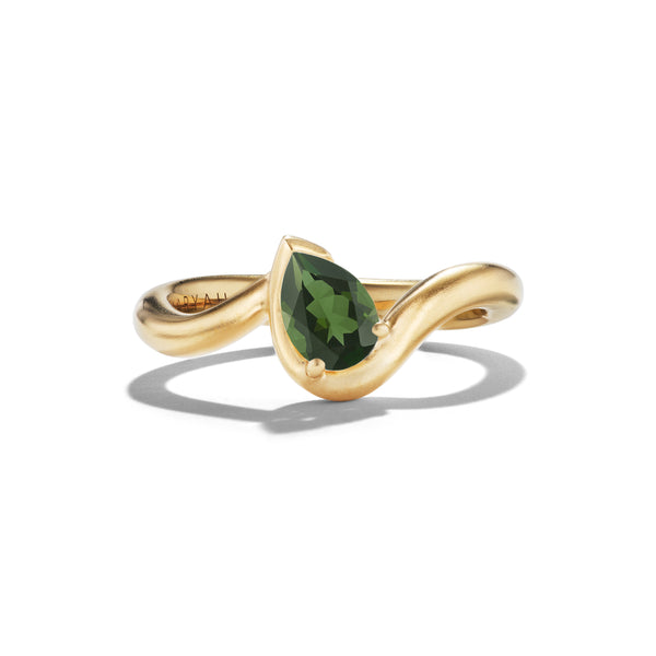 BB THELMA Green Tourmaline, in yellow gold 