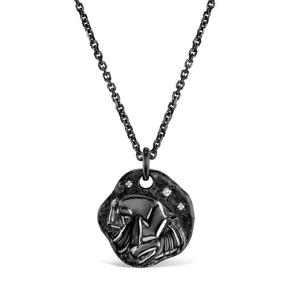 MINI ZODIAC MEDALLION 18KT Black Gold