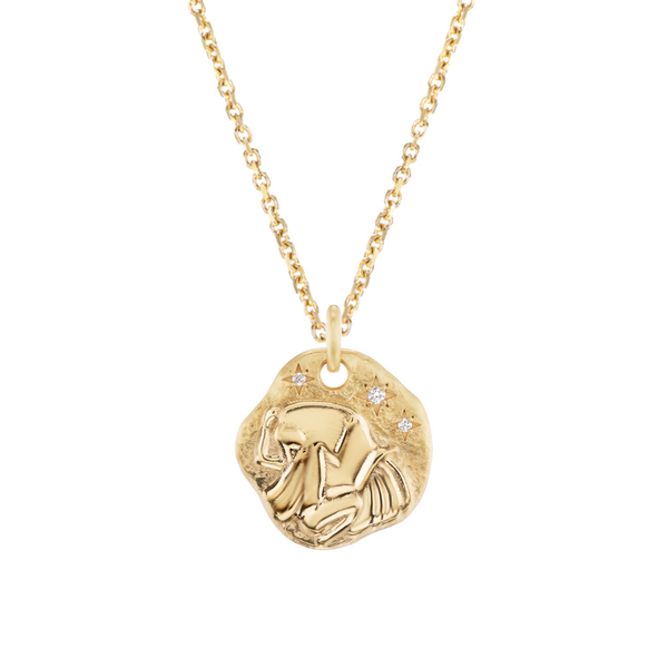 MINI AQUARIUS ZODIAC MEDALLION