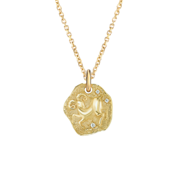 MINI ARIES ZODIAC MEDALLION