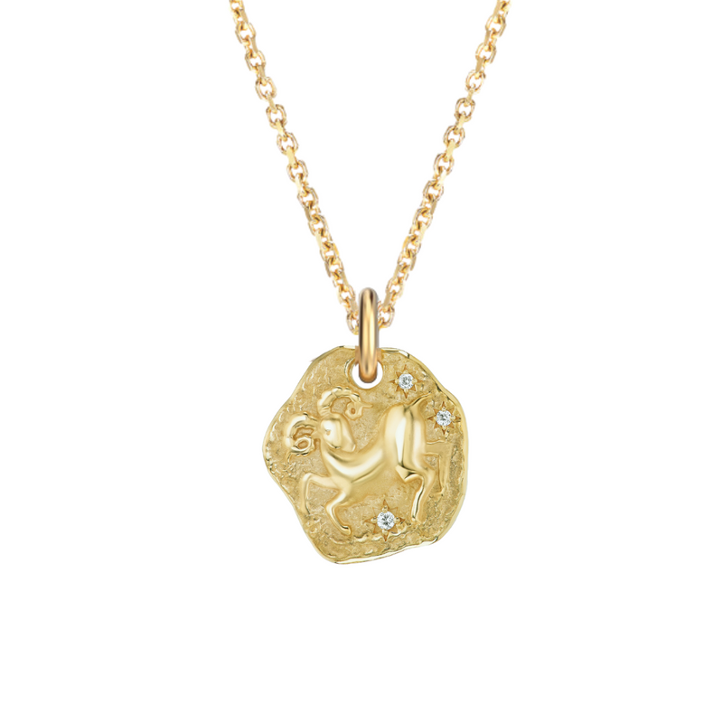MINI ARIES ZODIAC MEDALLION