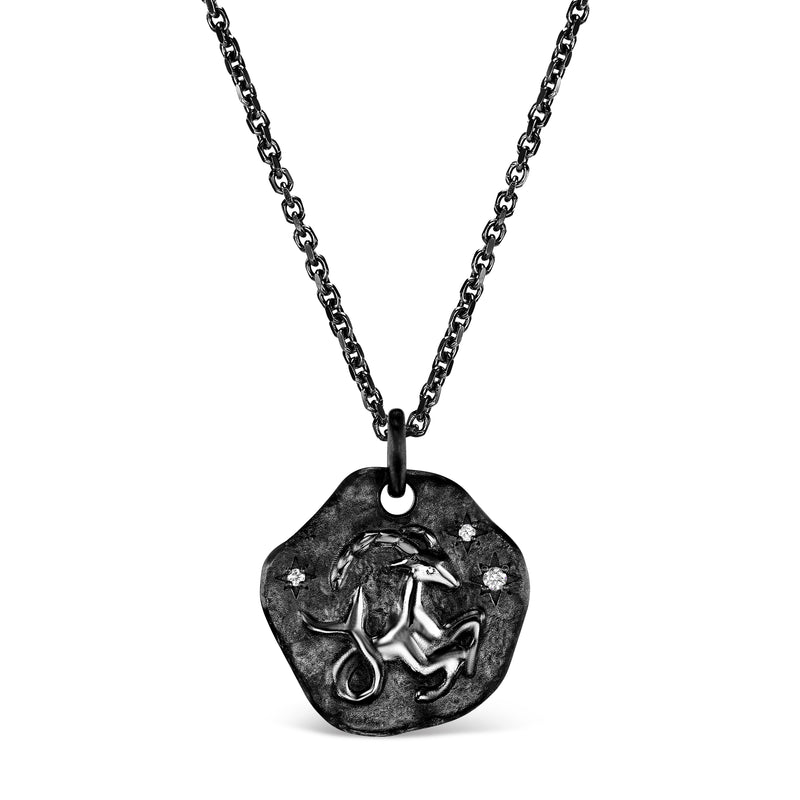 MINI ZODIAC MEDALLION 18KT Black Gold