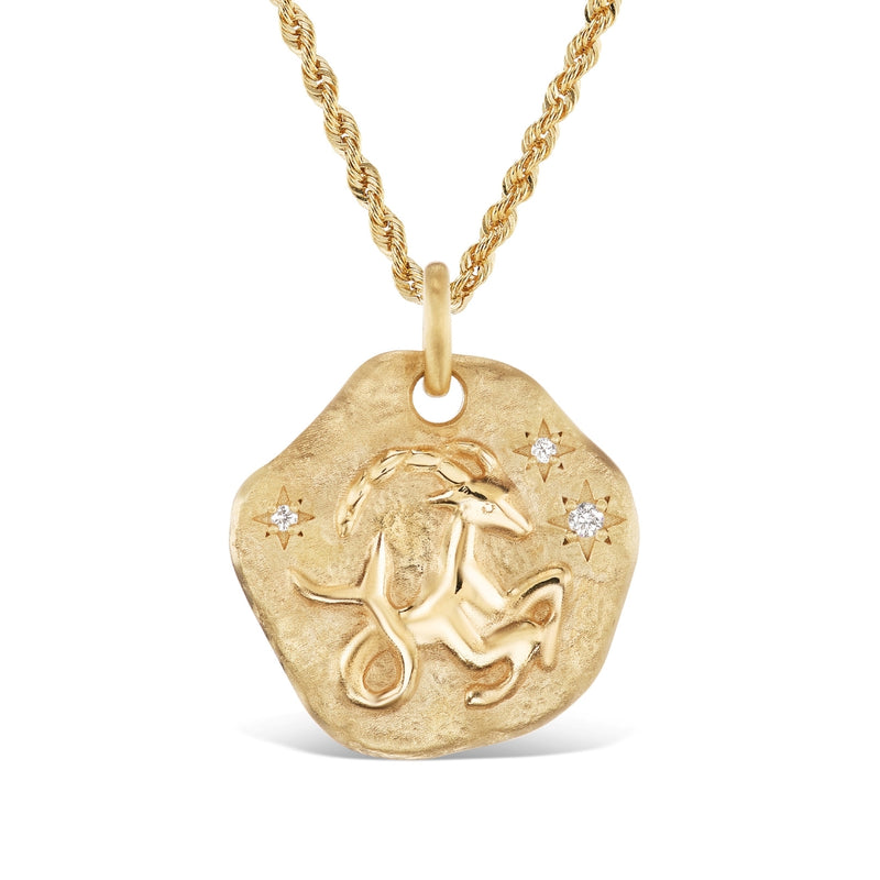 Large Zodiac Medallion 18KT Yellow Gold