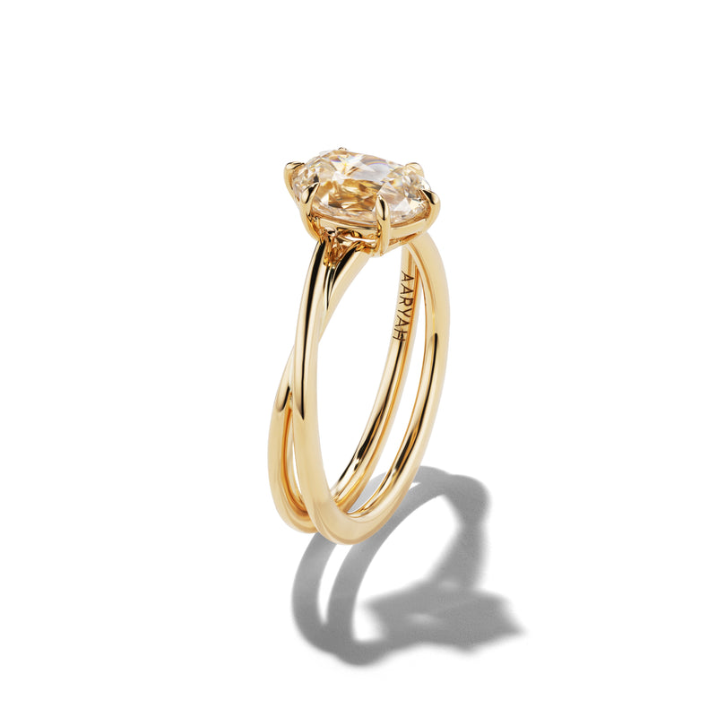 ESTELLE 1.51 Engagement Ring, Side view 