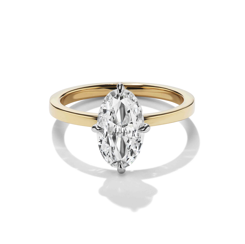 BESPOKE ELONGATED OVAL SOLITAIRE RING