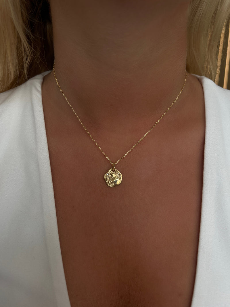 MINI TAURUS ZODIAC MEDALLION