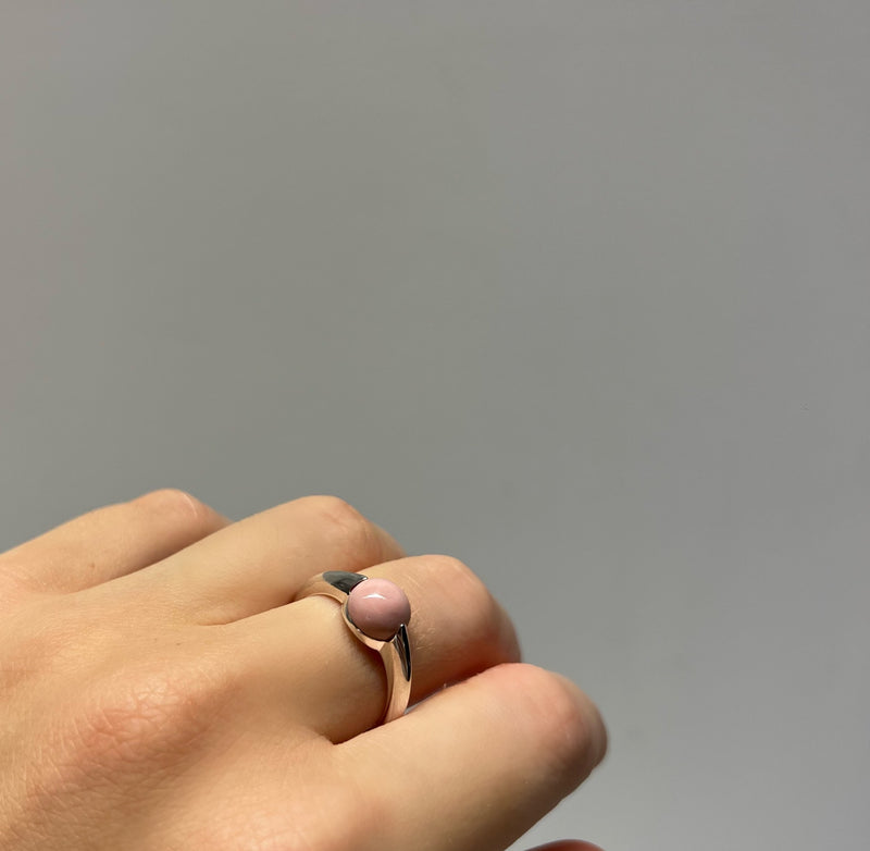 AVAN PINK OPAL STERLING SILVER RING