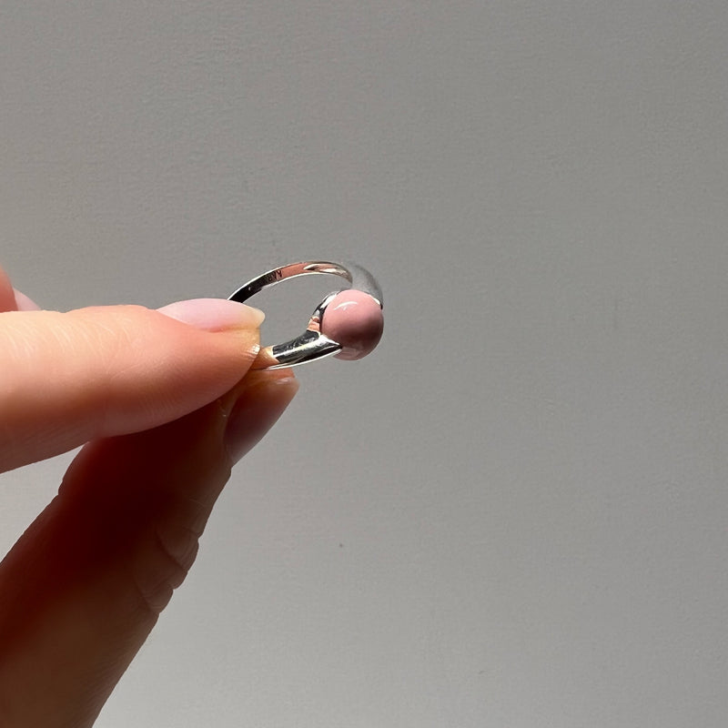 AVAN PINK OPAL STERLING SILVER RING