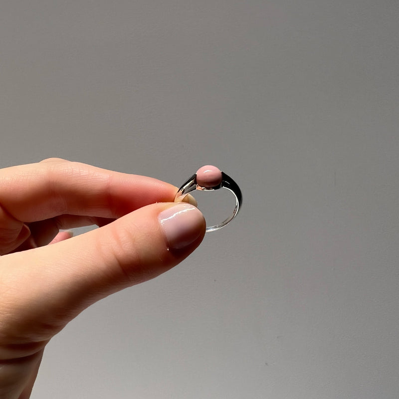 AVAN PINK OPAL STERLING SILVER RING