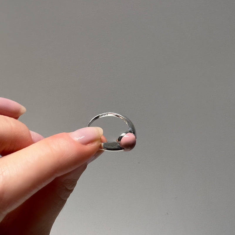 AVAN PINK OPAL STERLING SILVER RING