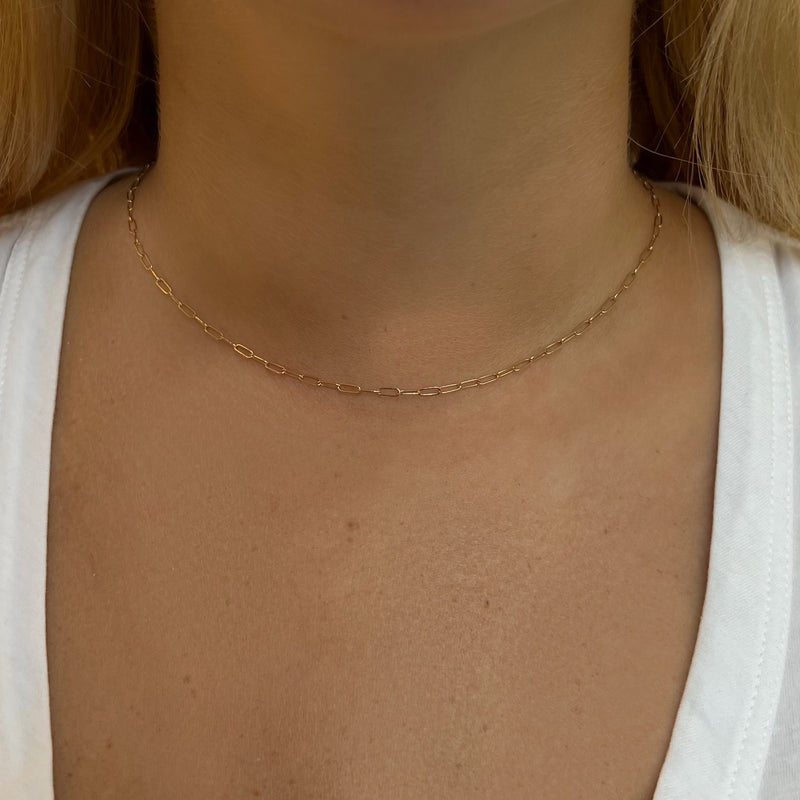NOOR 14KT FLAT CURB CHAIN