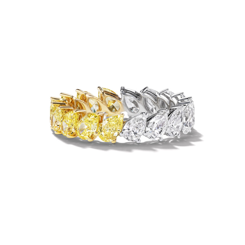 *NEW* GEMINI TWO TONE PEAR DIAMOND BAND
