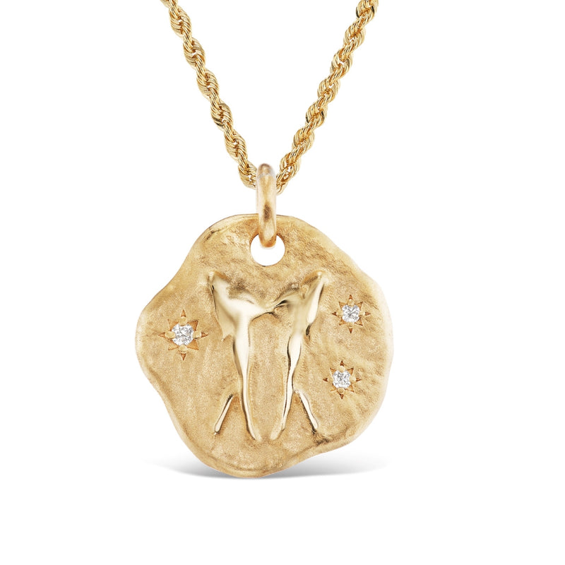 Large Zodiac Medallion 18KT Yellow Gold