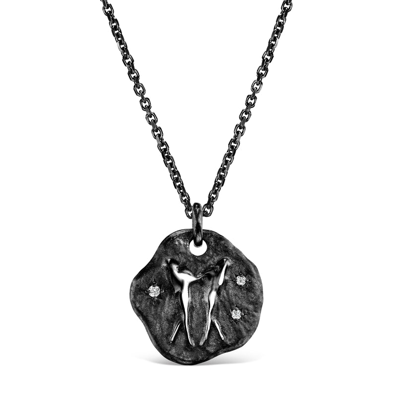 MINI ZODIAC MEDALLION 18KT Black Gold