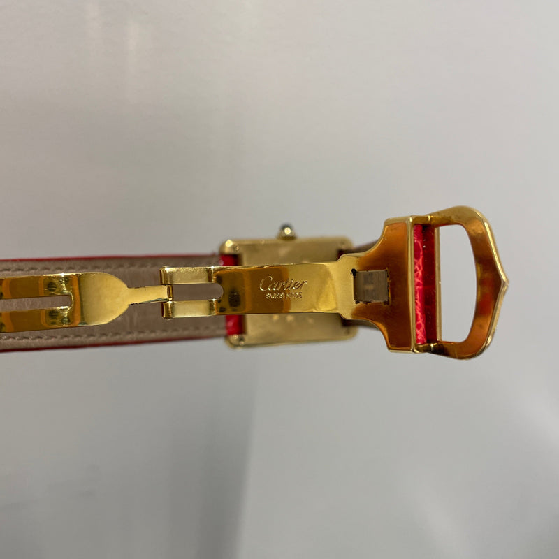 *NEW* Vintage Cartier Tank Black and Red 30mm Watch