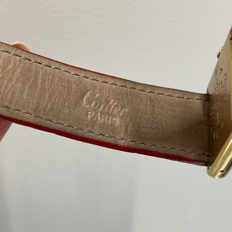 *NEW* Vintage Cartier Tank Black and Red 30mm Watch