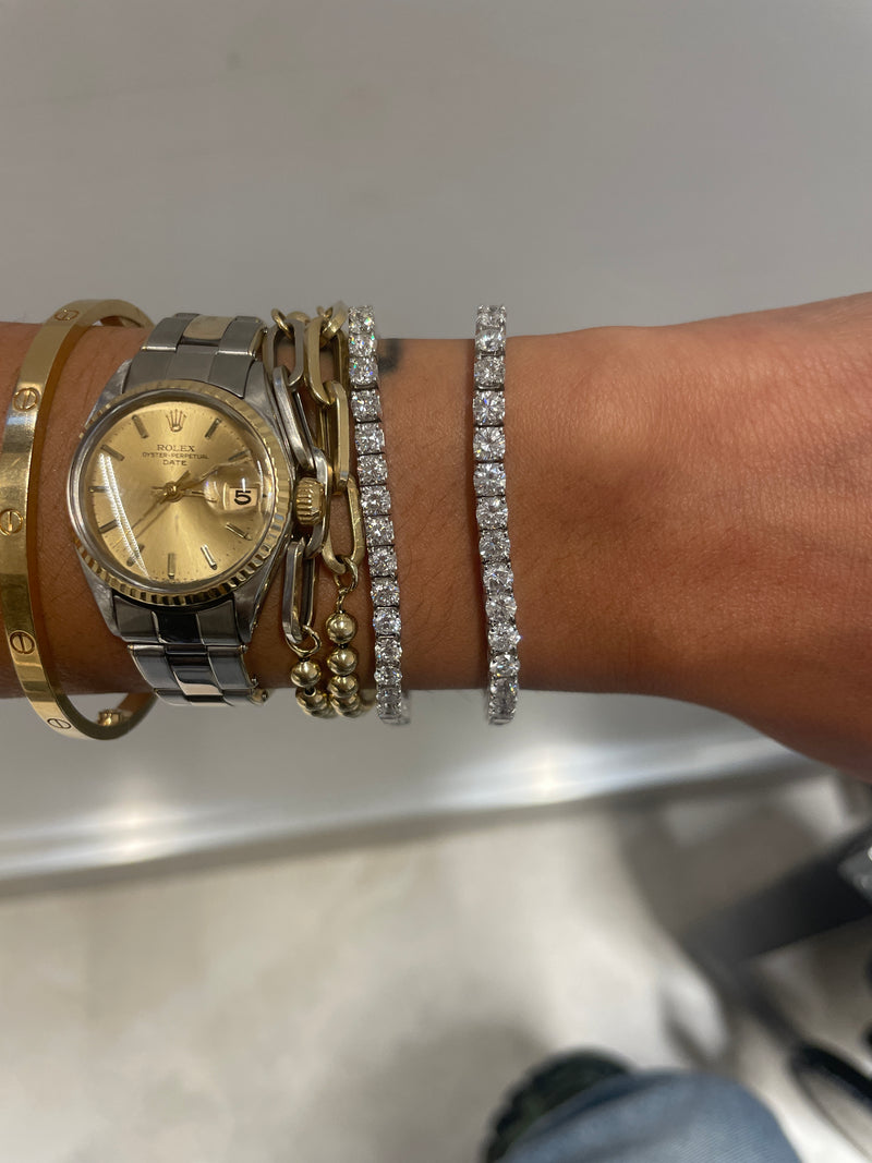 4.5mm Tennis Square Invisible - Diamond | Tennis bracelet diamond, 10k gold  bracelet, Bracelets gold diamond