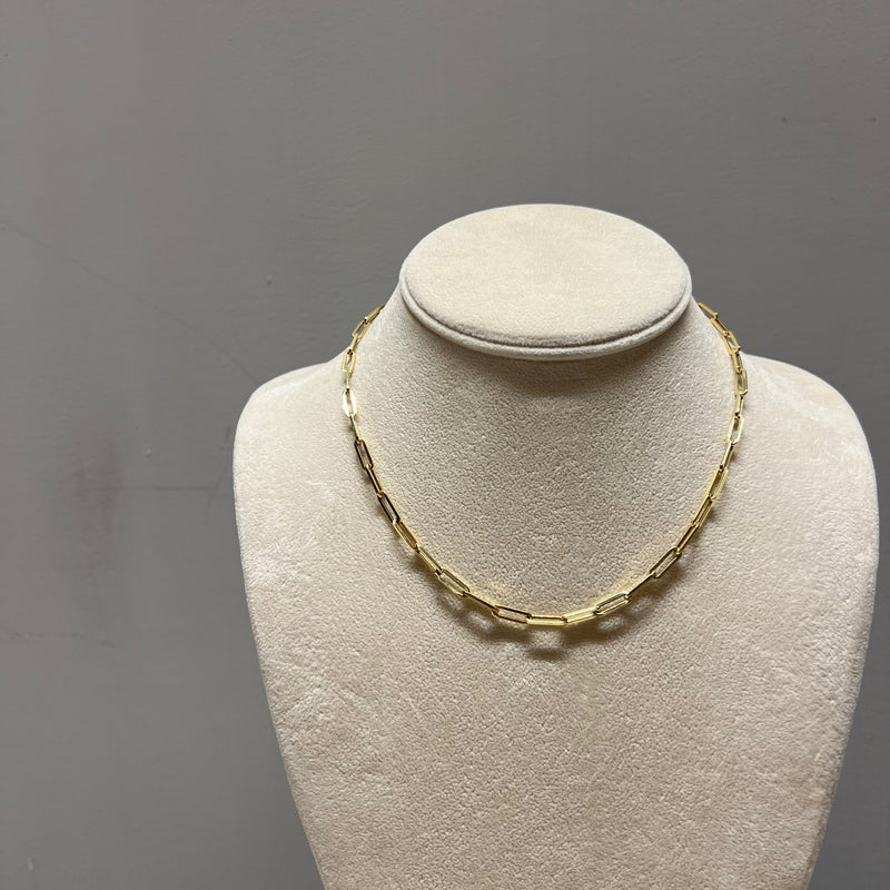 ITALIAN HOLLOW 18KT YELLOW GOLD CHAIN