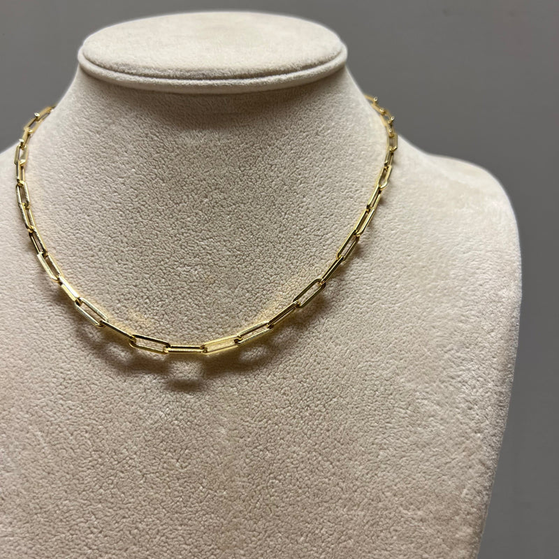 ITALIAN HOLLOW 18KT YELLOW GOLD CHAIN