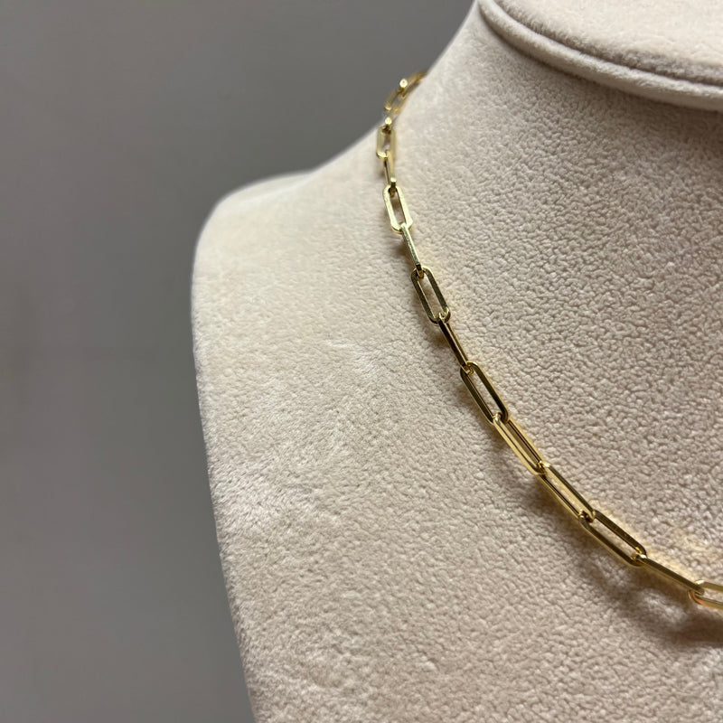 ITALIAN HOLLOW 18KT YELLOW GOLD CHAIN