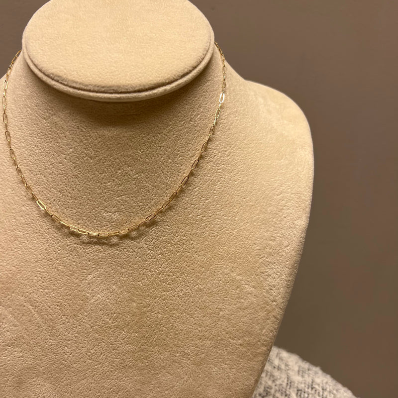 NOOR 14KT FLAT CURB CHAIN