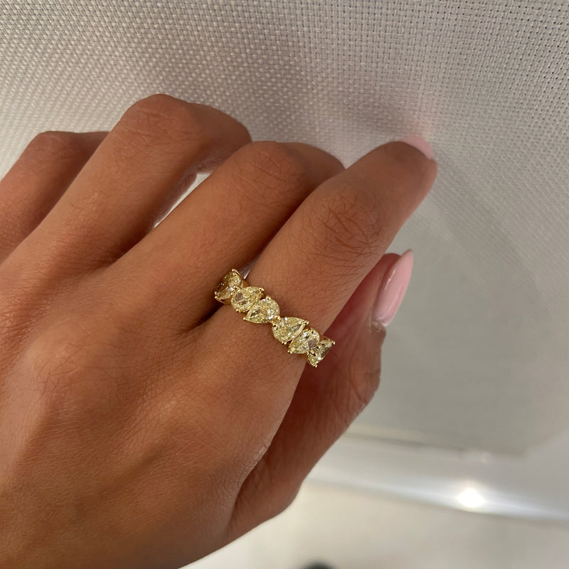 *NEW* ANASTASIA ZIG ZAG YELLOW PEAR HALF WAY BAND