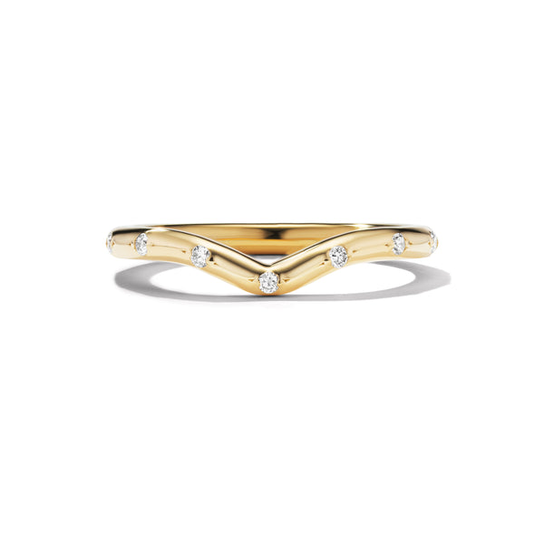 IRIS Wedding Band Front View