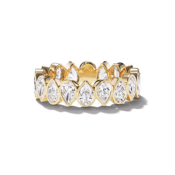 Isolde Pear Band in 18kt yellow gold 
