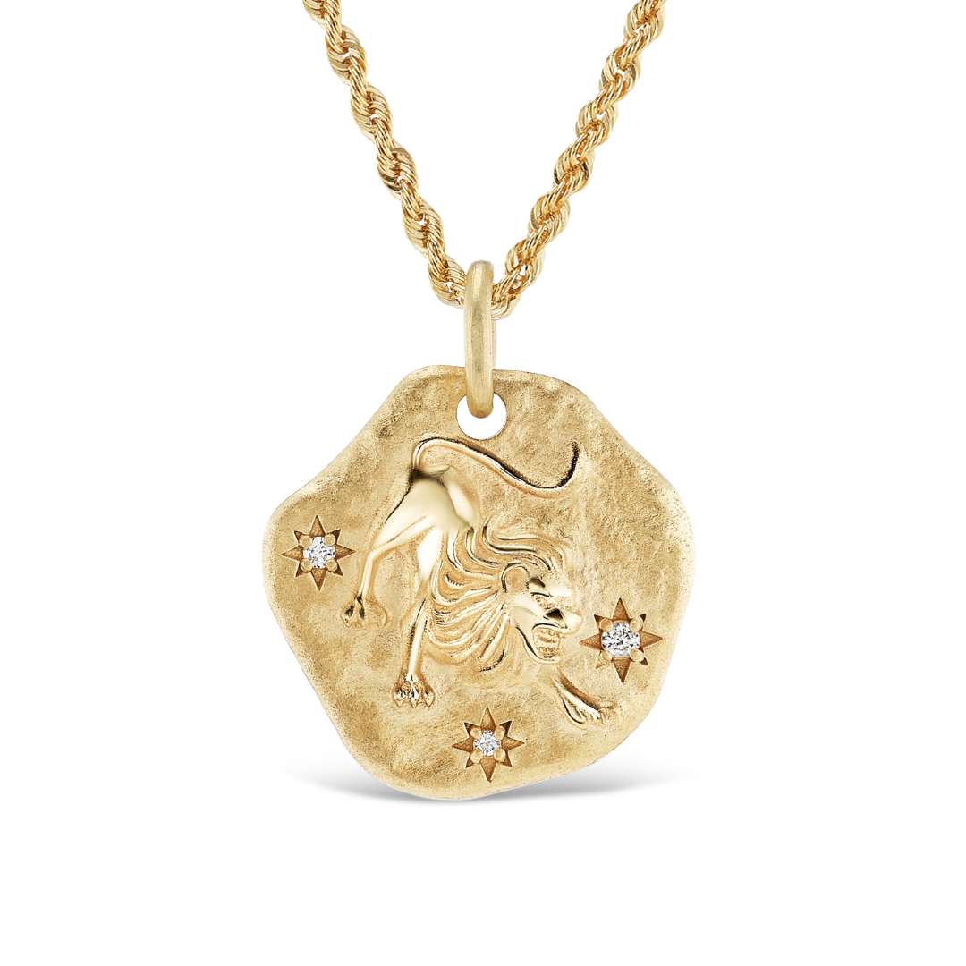 LARGE ZODIAC MEDALLION 18KT YELLOW GOLD